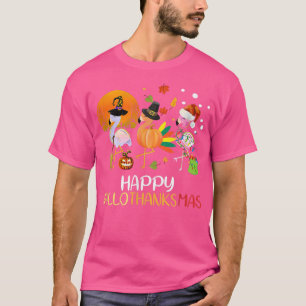 Camiseta Obrigados de Natal do Flamingo Flamingo de Halloth