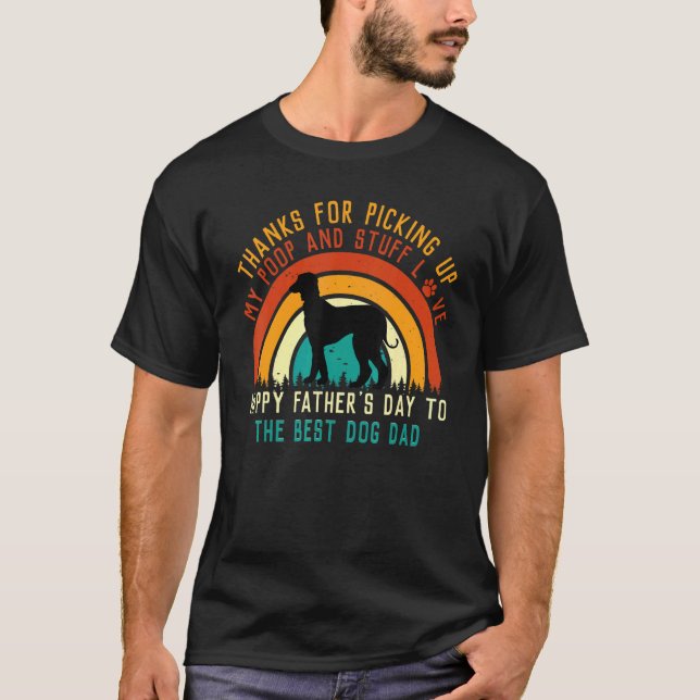 Camiseta Obrigados De Pai De Cachorro Feliz Para Pegar M (Frente)