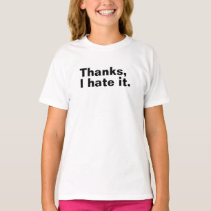 Camiseta Obrigados, eu odeio.