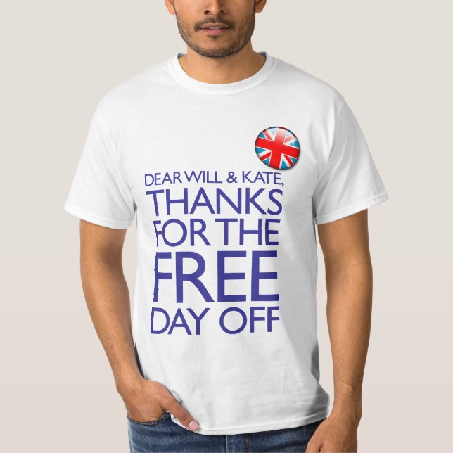 Camiseta Obrigados para o dia livre (Frente)