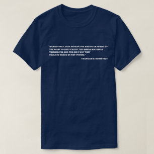 Camiseta Obscuridade das citações do FDR
