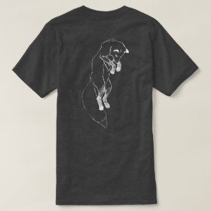 Camiseta "Obscuridade de salto do Fox do pulo" - T cinzento