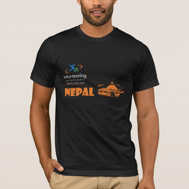 Camiseta Obscuridade do t-shirt de Nepal - oferecendo (Frente)