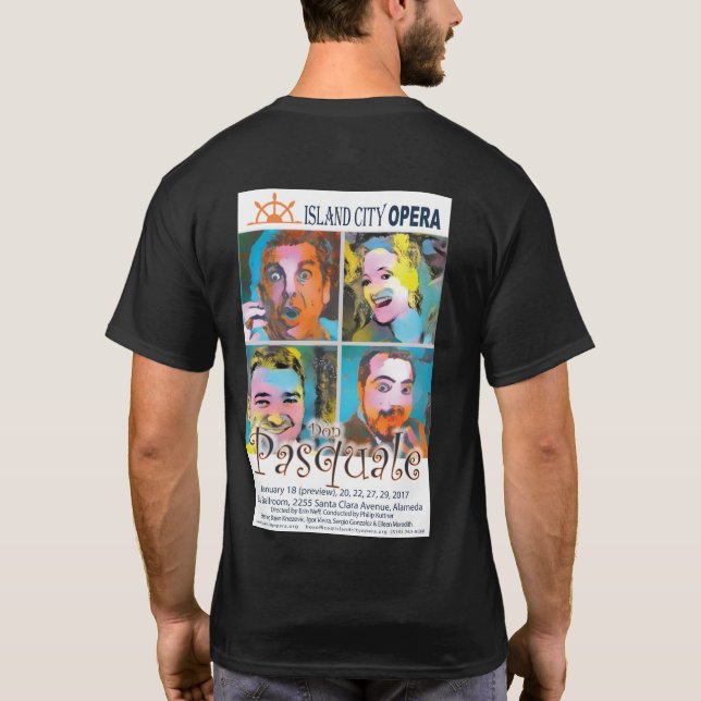 Camiseta Obscuridade do tshirt de Don Pasquale da ópera da (Verso)