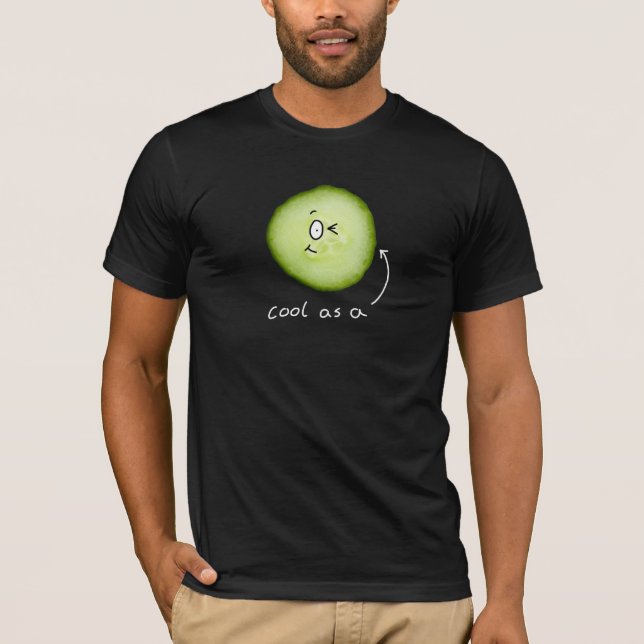 Camiseta obscuridade legal como um t-shirt do pepino (Frente)