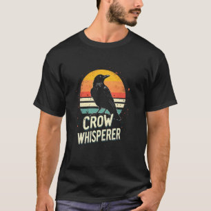 Camiseta Observação de Arte Silhueta de Corvo Vigilante Sus