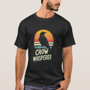 Camiseta Observação de Arte Silhueta de Corvo Vigilante Sus