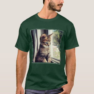 Camiseta Observação do gatinho do gato malhado