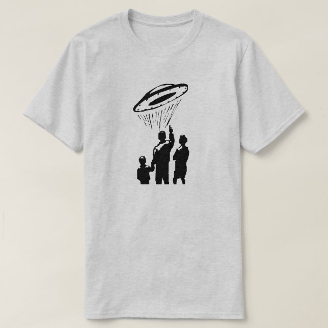 Camiseta Observação do UFO (Frente do Design)