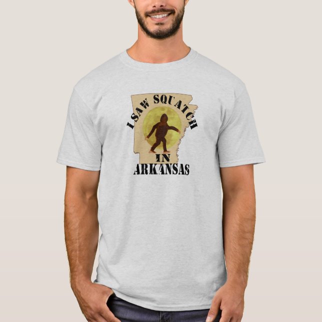 Camiseta Observador de Arkansas Sasquatch Bigfoot - eu vi-o (Frente)