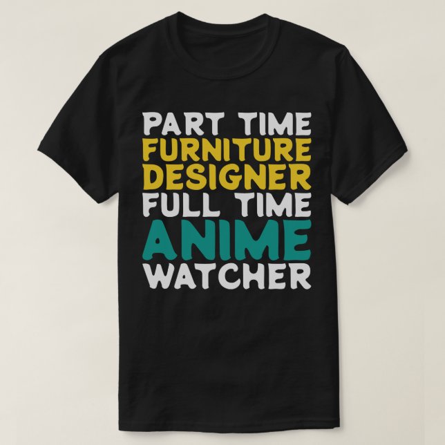 Camiseta Observador de Tempo de Mobiliário de Peça (Frente do Design)