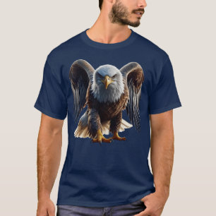 Camiseta Observando intensamente a águia americana