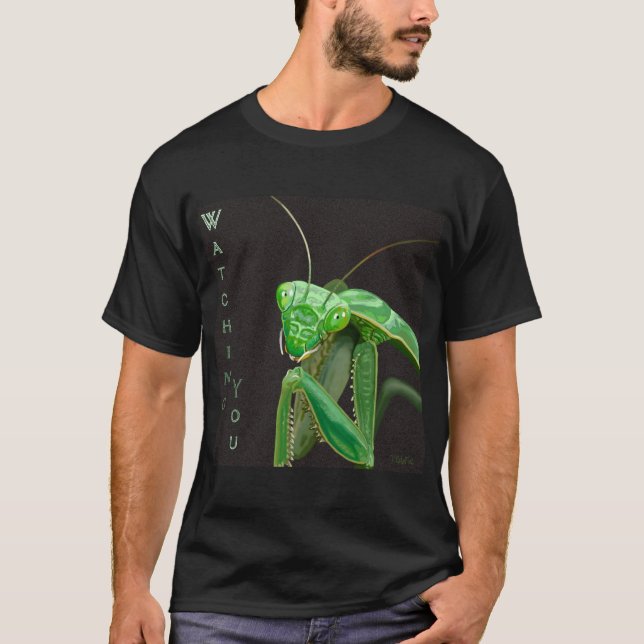 Camiseta Observando você - Versão Verde (Frente)