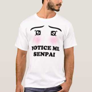 Camiseta Observe-me menina de cora Kawaii Suki do Anime de