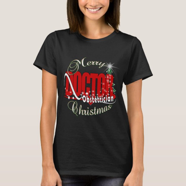 Camiseta Obstetra Merry CHRISTMAS (Frente)