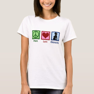 Camiseta Obstetrícia do amor da paz