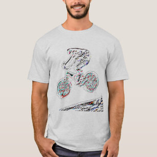 Camiseta Obtenha a ar o t-shirt em declive do Mountain bike