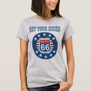Camiseta Obtenha a Rota 66 do Kicks - Retro Distante