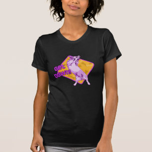 Camiseta Obtenha abaixo do Corgi da obediência