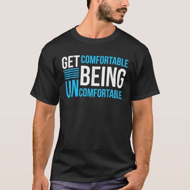 Camiseta Obtenha confortáveis por ser um Inspirador desconf (Frente)