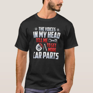 Camiseta Obtenha mais placas de peças de carro com motor de