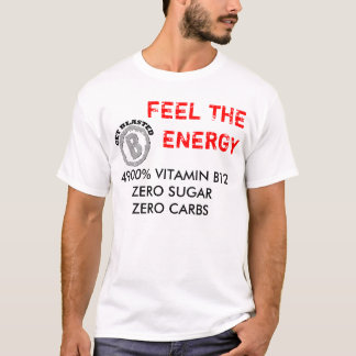 Camiseta Obtenha o logotipo soprado, VITAMINA B12ZERO