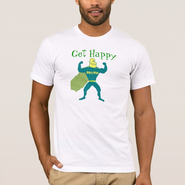 Camiseta Obtenha o superman feliz (Frente)