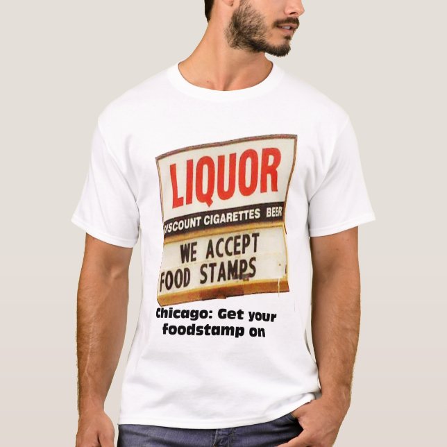 Camiseta Obtenha seu foodstamp sobre (Frente)