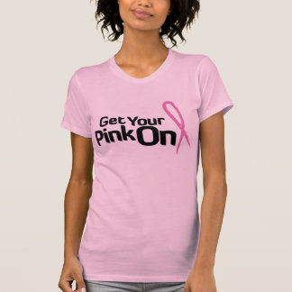 Camiseta Obtenha seu rosa em (Tanque-Dianteiro somente)