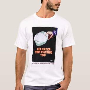 Camiseta Obtenha sob esta parte superior de luta - marinho