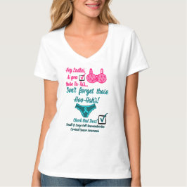 Camiseta Obtenha verificado! Consciência fêmea do cancer! 2