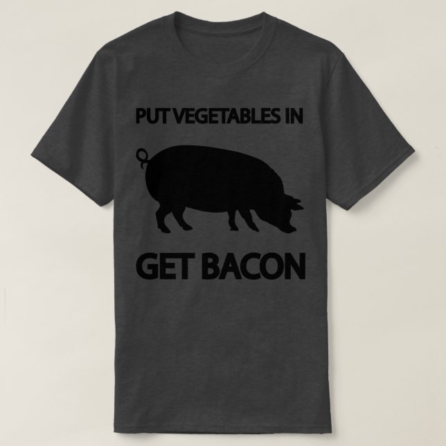 Camiseta Obter bacon (Frente do Design)