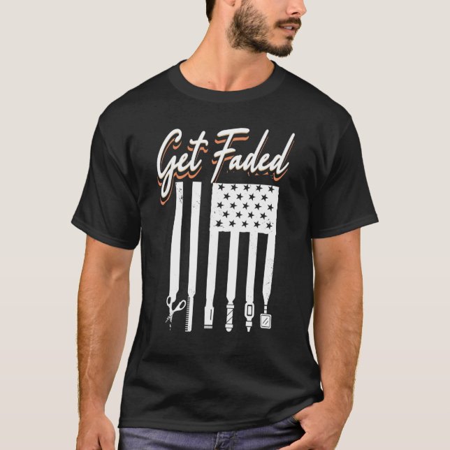 Camiseta Obter barbeiro 1 desbotado (Frente)