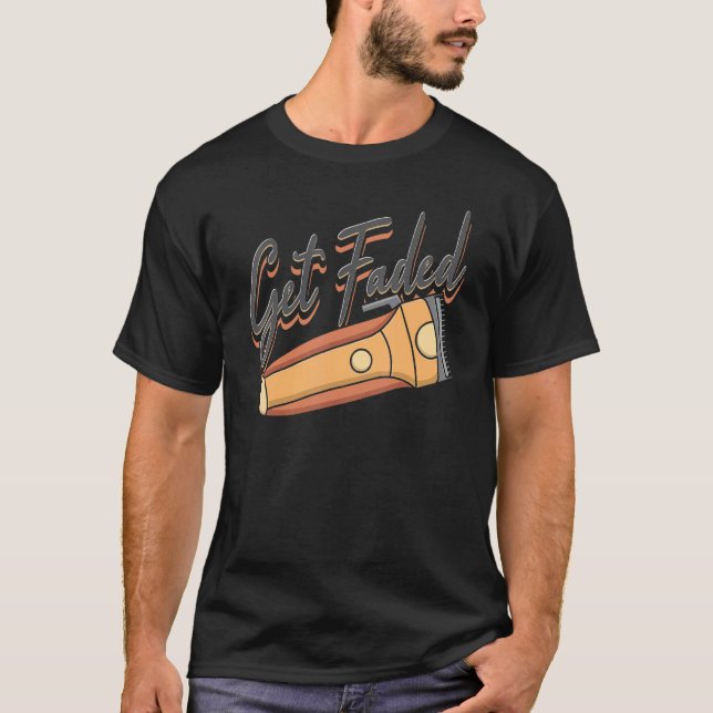 Camiseta Obter barbeiro desbotado 2 (Frente)