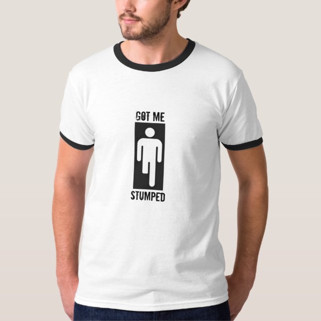 Camiseta Obtido me, Stumped (Frente)