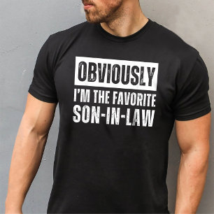 Camiseta Obviamente eu sou o genro favorito engraçado