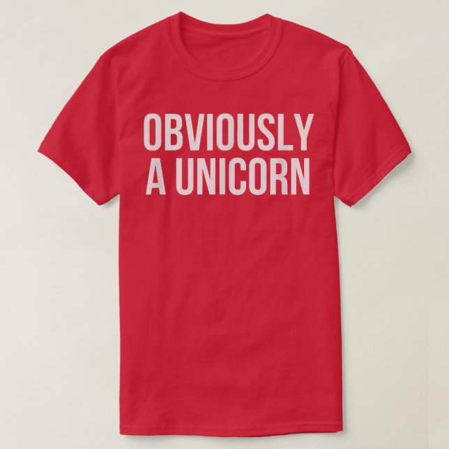 Camiseta Obviously A Unicorn  (Frente do Design)