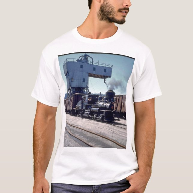 Camiseta OBW locomotiva #1_Trains de um Shay de 18 (Frente)