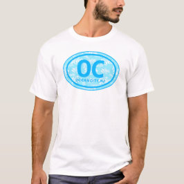 Camiseta OC Ocean City NJ Blue Beach Tag T Shirt