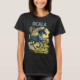Camiseta Ocala Flórida País dos Cavalos Viagem Retro