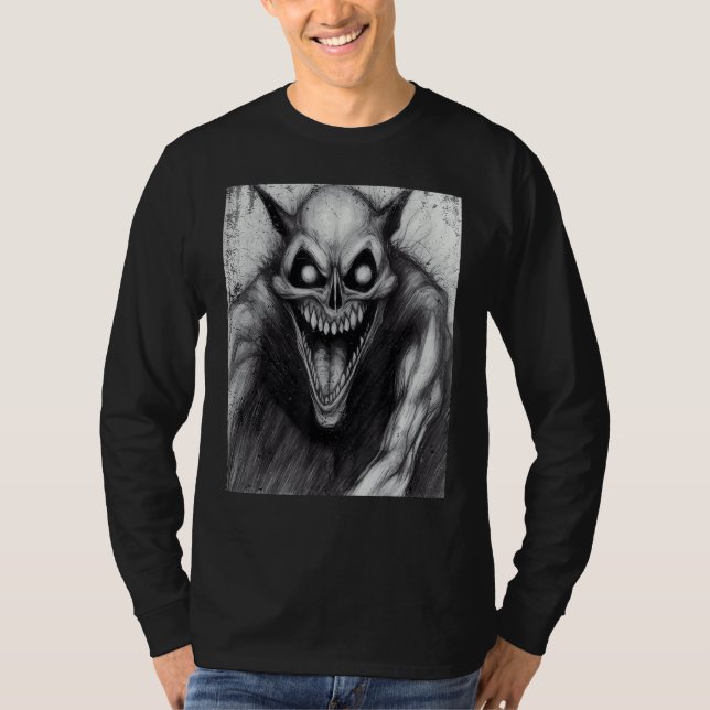 Camiseta Occult Dark Horror Satanic Cat Demon Unholy Grunge (Frente)