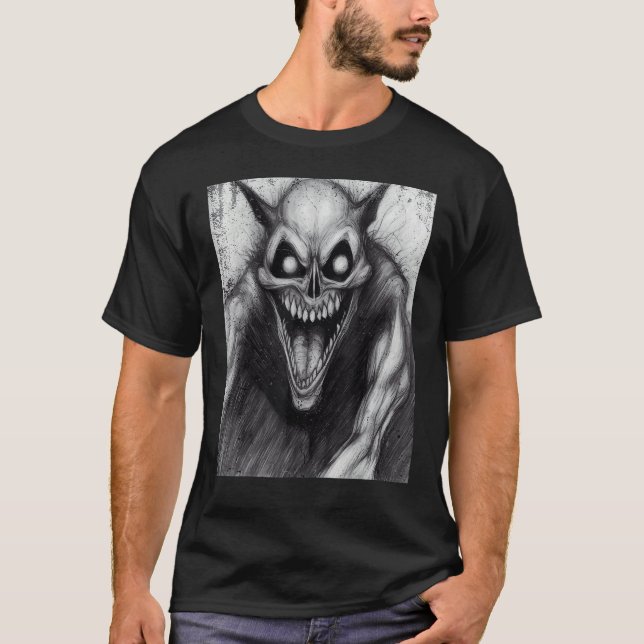 Camiseta Occult Dark Horror Satanic Cat Demon Unholy Grunge (Frente)