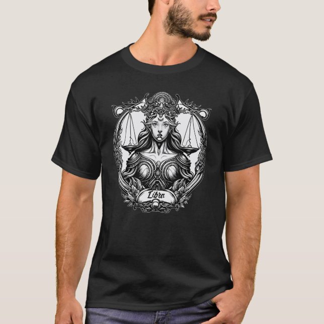 Camiseta Occult Libra Astrology Greek Goddess Horoscope Zod (Frente)