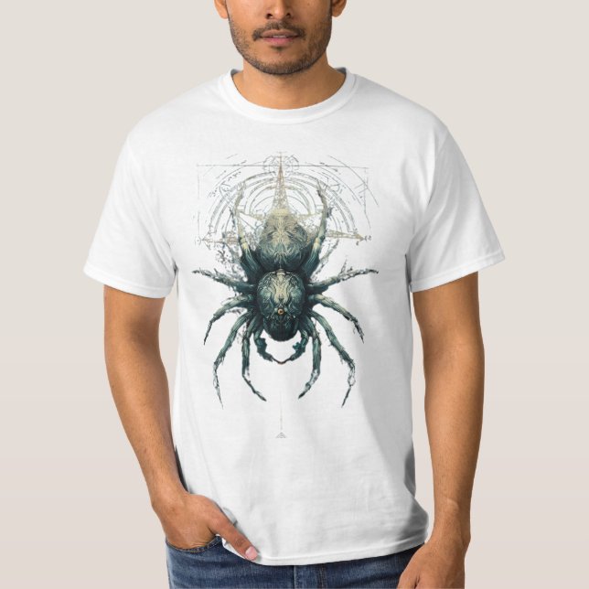 Camiseta Occult Spider Mystic Geometry Dark Art T-Shirt (Frente)