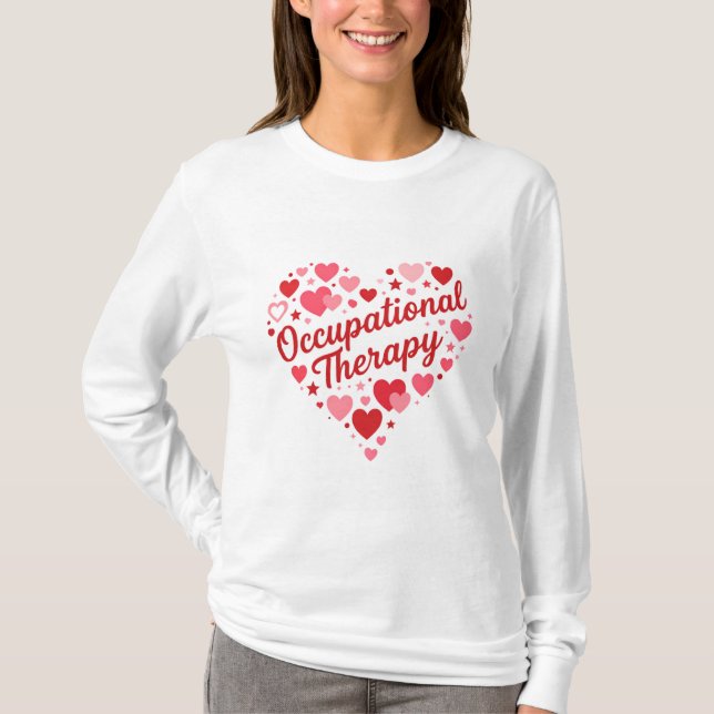 Camiseta Occupational Therapy Heart Design – Cute OT Apprec (Frente)