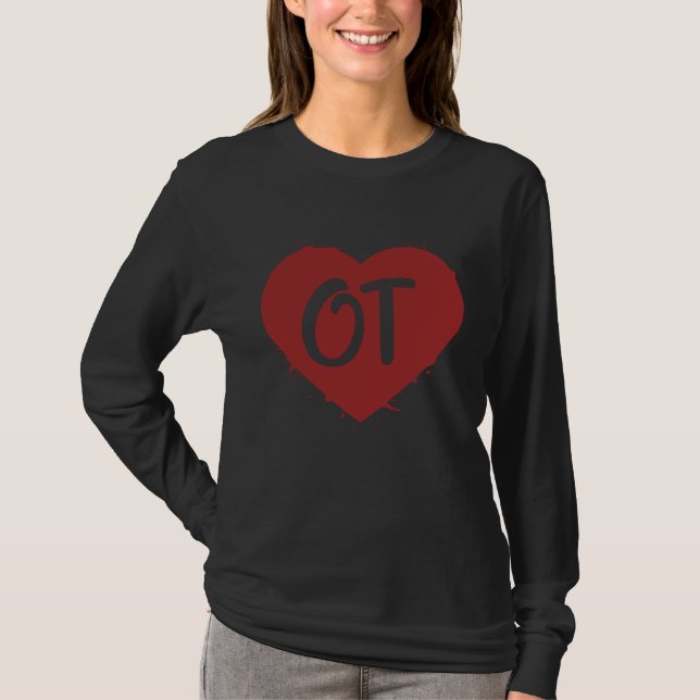 Camiseta Occupational Therapy Month OT Squad Cute Heart Lov (Frente)