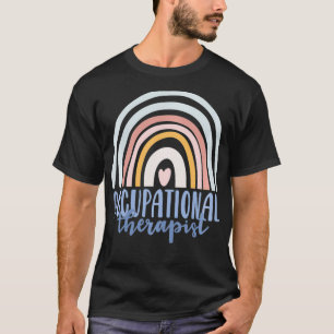 Camiseta Occupational Therapy Worker OT Boho Rainbow Retro