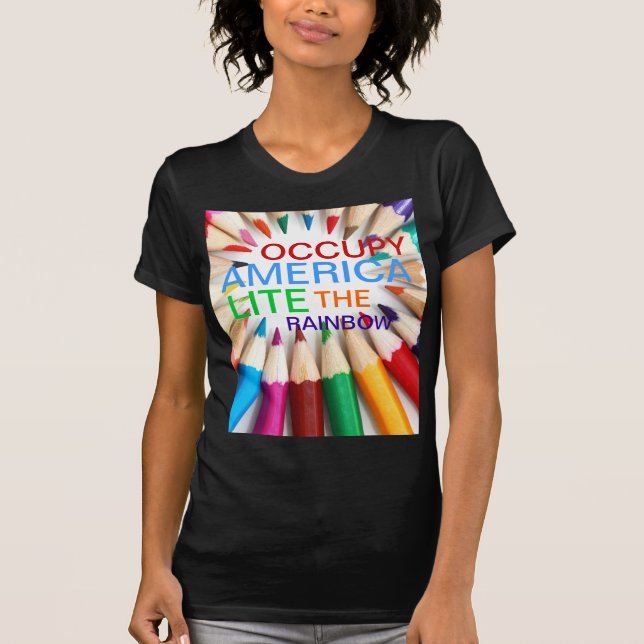 CAMISETA OCCUPY AMÉRICA LITE A CADEIA DE CHUMBO (Frente)