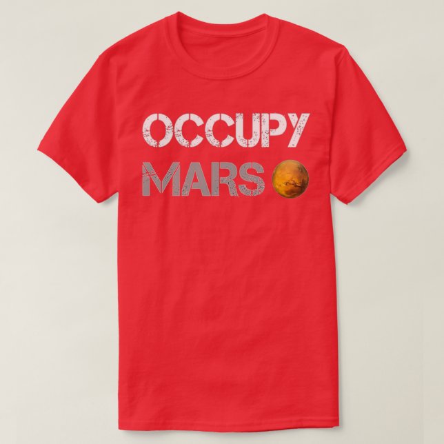 Camiseta Occupy Mars (Missão SpaceX) - Elon Musk Lovers Gi (Frente do Design)