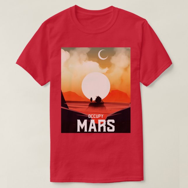 Camiseta Occupy Mars Retro (Frente do Design)